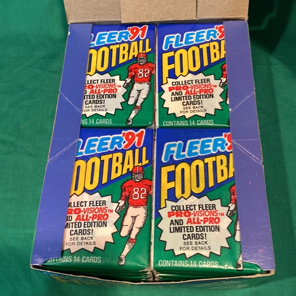 1991 Fleer NFL Football Cards Wax Packs #534 36 each - Picture 2 of 6